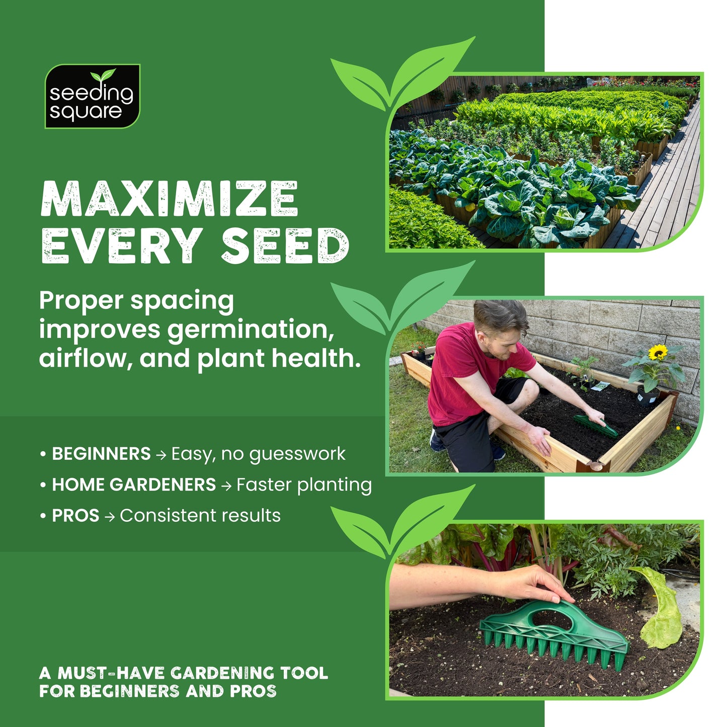 The Row Seeder – for Precise Seed & Seedling Spacing in Rows & Seed Trays